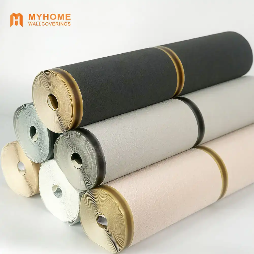 Geometric Design High Foaming Suede Wallpaper Wall Coatings for Interi..